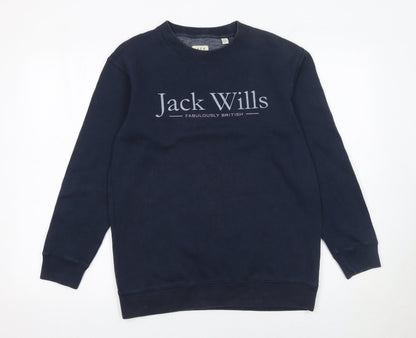 Womens UK Size 8 Jack Wills Blue Pullover Sweatshirt