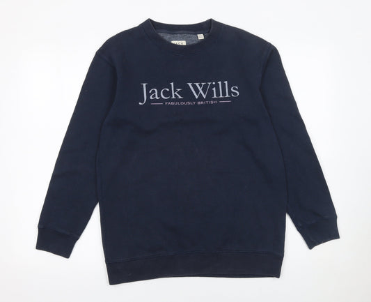 Womens UK Size 8 Jack Wills Blue Pullover Sweatshirt