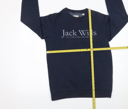 Womens UK Size 8 Jack Wills Blue Pullover Sweatshirt
