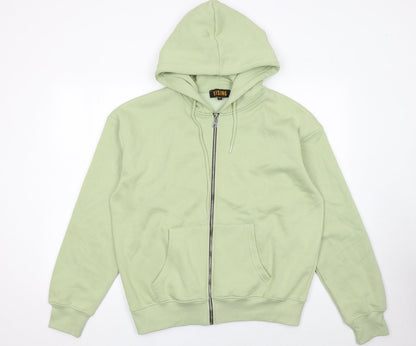 Womens UK Size S Rising Green Full Zip Hoodie