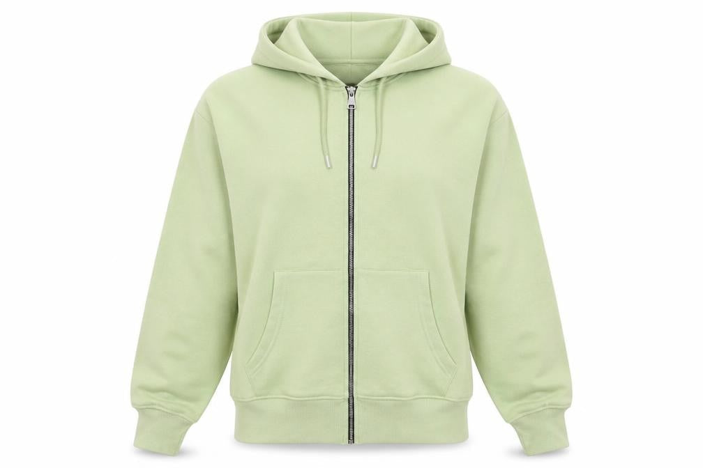 Womens UK Size S Rising Green Full Zip Hoodie