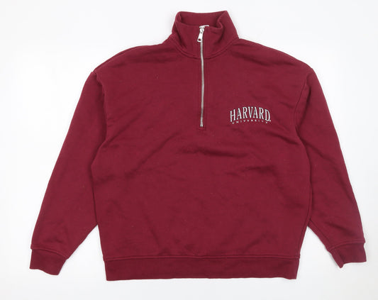 Womens UK Size XS Harvard Red Pullover Sweatshirt