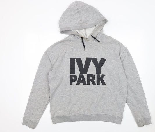 Womens UK Size S IVY PARK Grey Pullover Hoodie