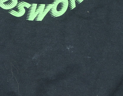 Mens UK Size M Fruit of the Loom Black Pullover Sweatshirt