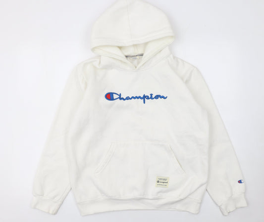 Mens UK Size S Champion White Pullover Hoodie