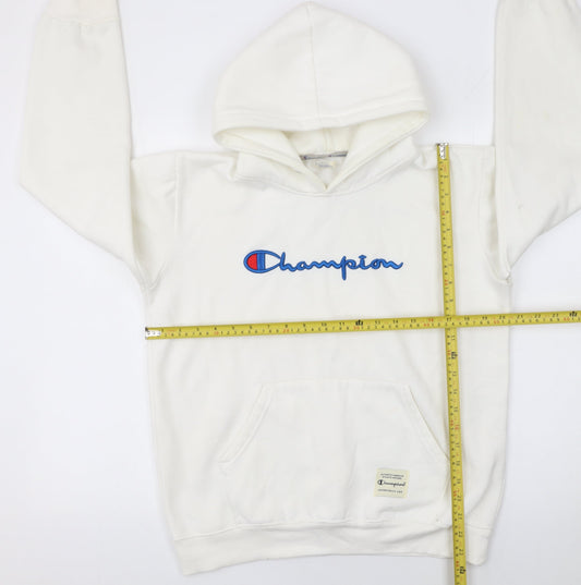 Mens UK Size S Champion White Pullover Hoodie