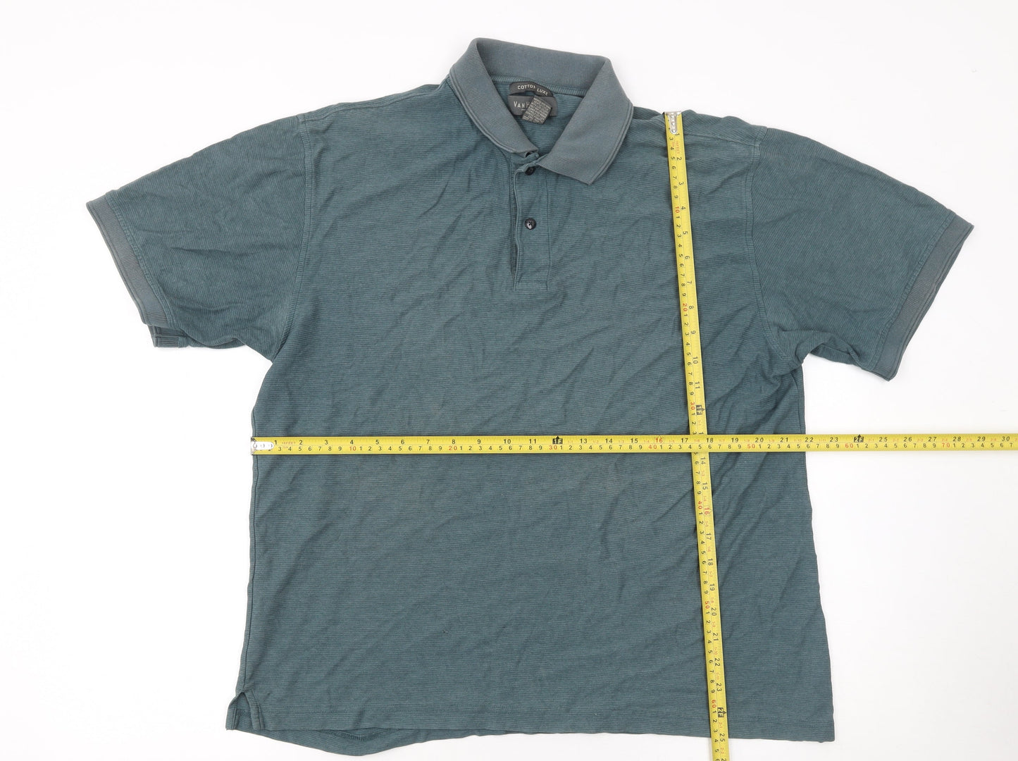 Mens UK Size L Van Heusen Cotton Blend Polo Shirt