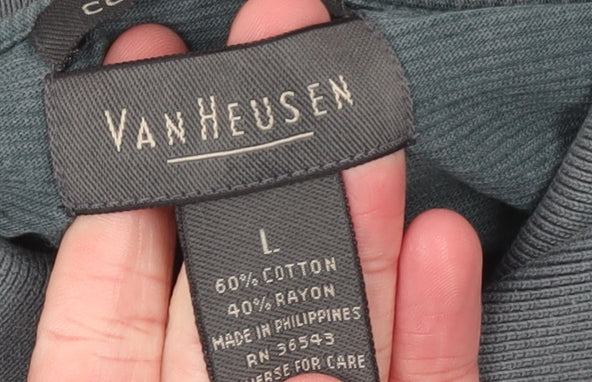 Mens UK Size L Van Heusen Cotton Blend Polo Shirt
