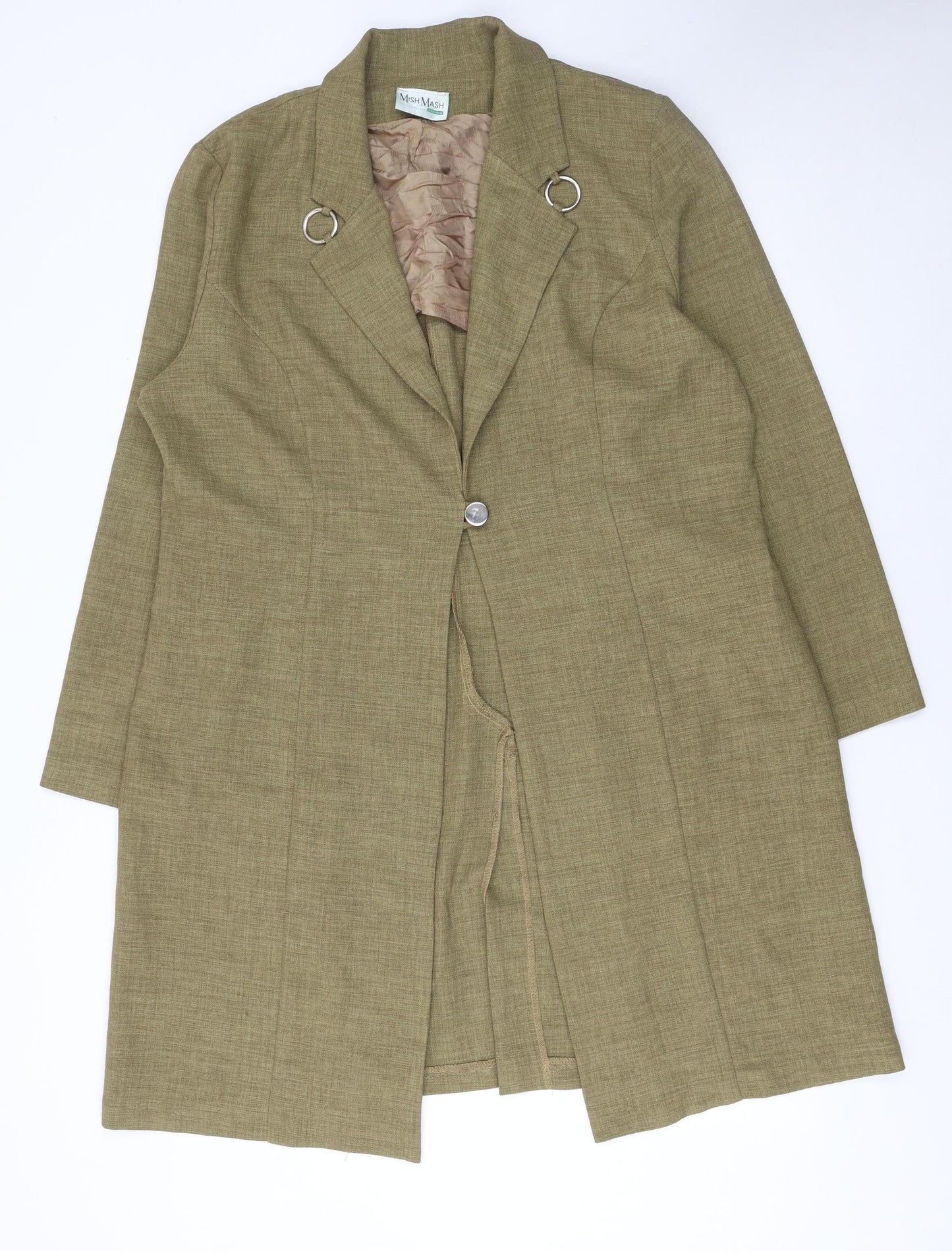 Womens UK Size 18/20 Mish Mash Plus Beige Blazer