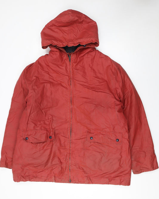 Mens UK Size L Partridge Performance Red Parka Coat