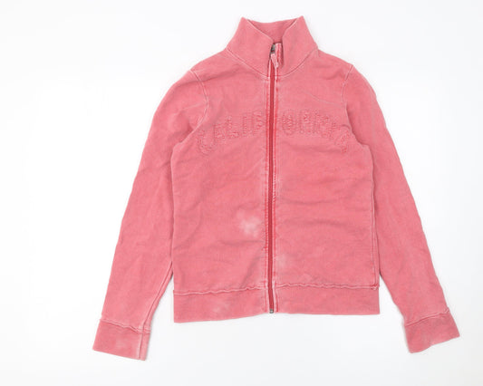 Womens UK Size 8-10 Active Pink Full Zip Sweatshirt