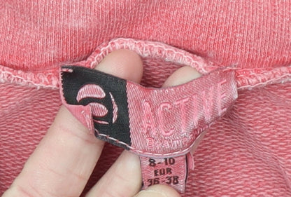 Womens UK Size 8-10 Active Pink Full Zip Sweatshirt