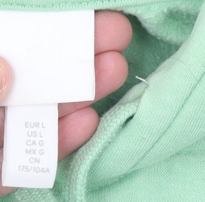 Womens UK Size L H&M Green Pullover Hoodie