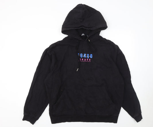 Mens UK Size M ASOS DESIGN Black Pullover Hoodie
