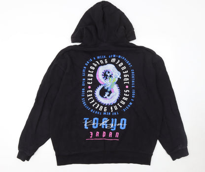 Mens UK Size M ASOS DESIGN Black Pullover Hoodie