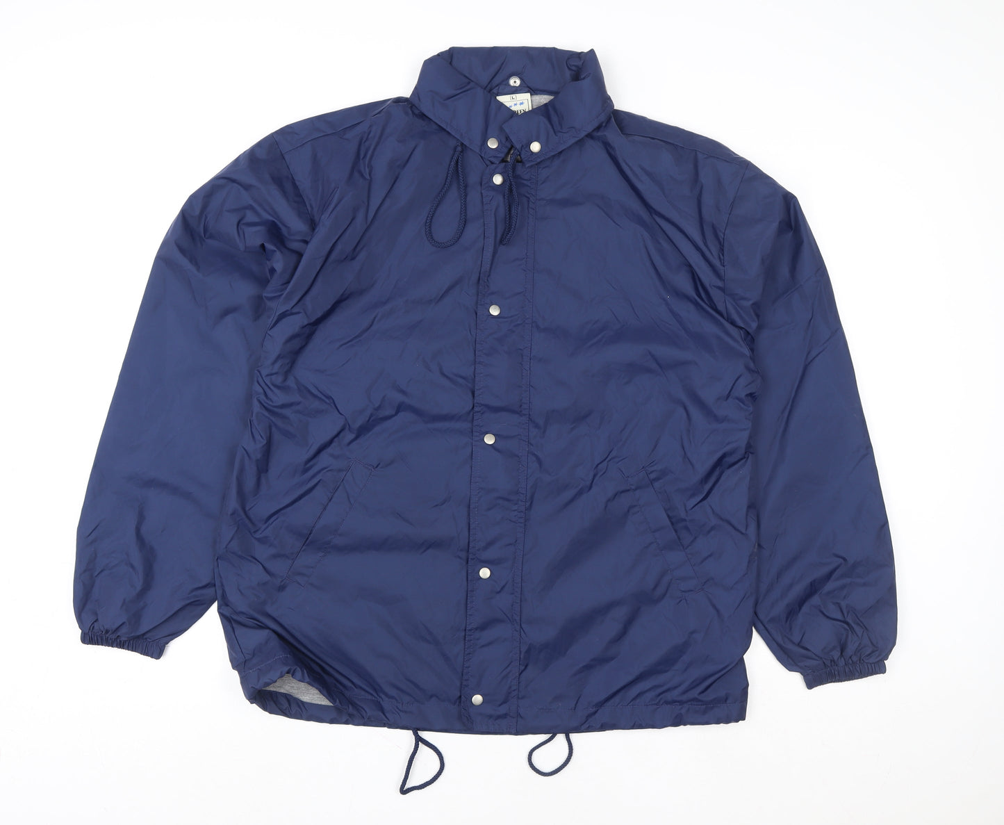 Womens UK Size L Fruit of the Loom Blue Windbreaker Coat