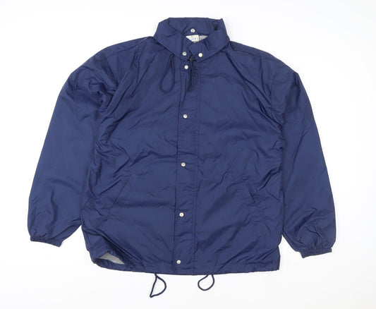 Womens UK Size L Fruit of the Loom Blue Windbreaker Coat