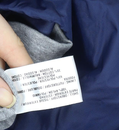 Womens UK Size L Fruit of the Loom Blue Windbreaker Coat