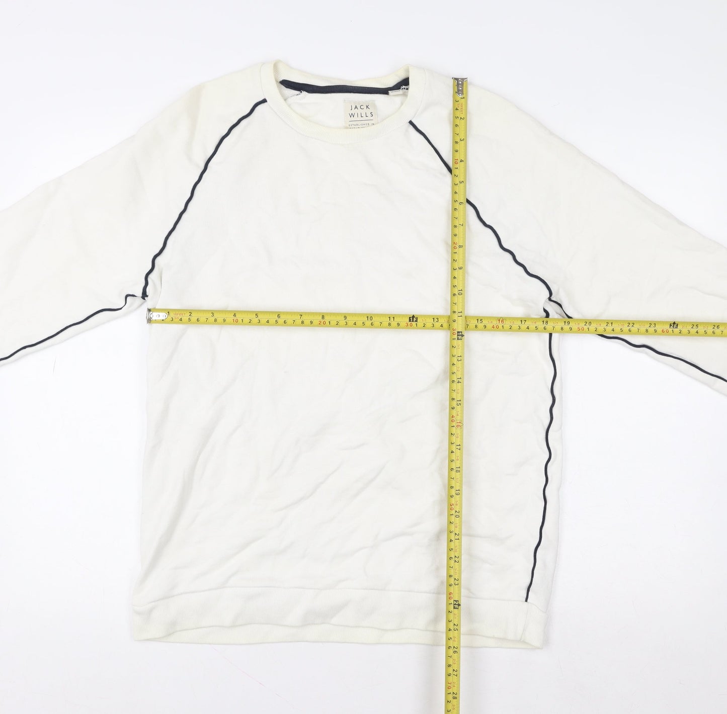 Womens UK Size M Jack Wills White Pullover Sweatshirt