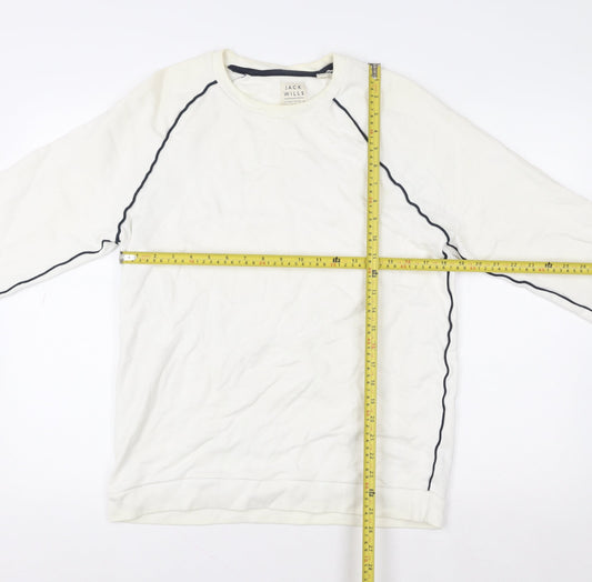 Womens UK Size M Jack Wills White Pullover Sweatshirt