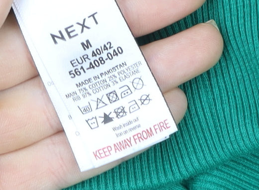 Womens UK Size M NEXT Green Pullover Hoodie