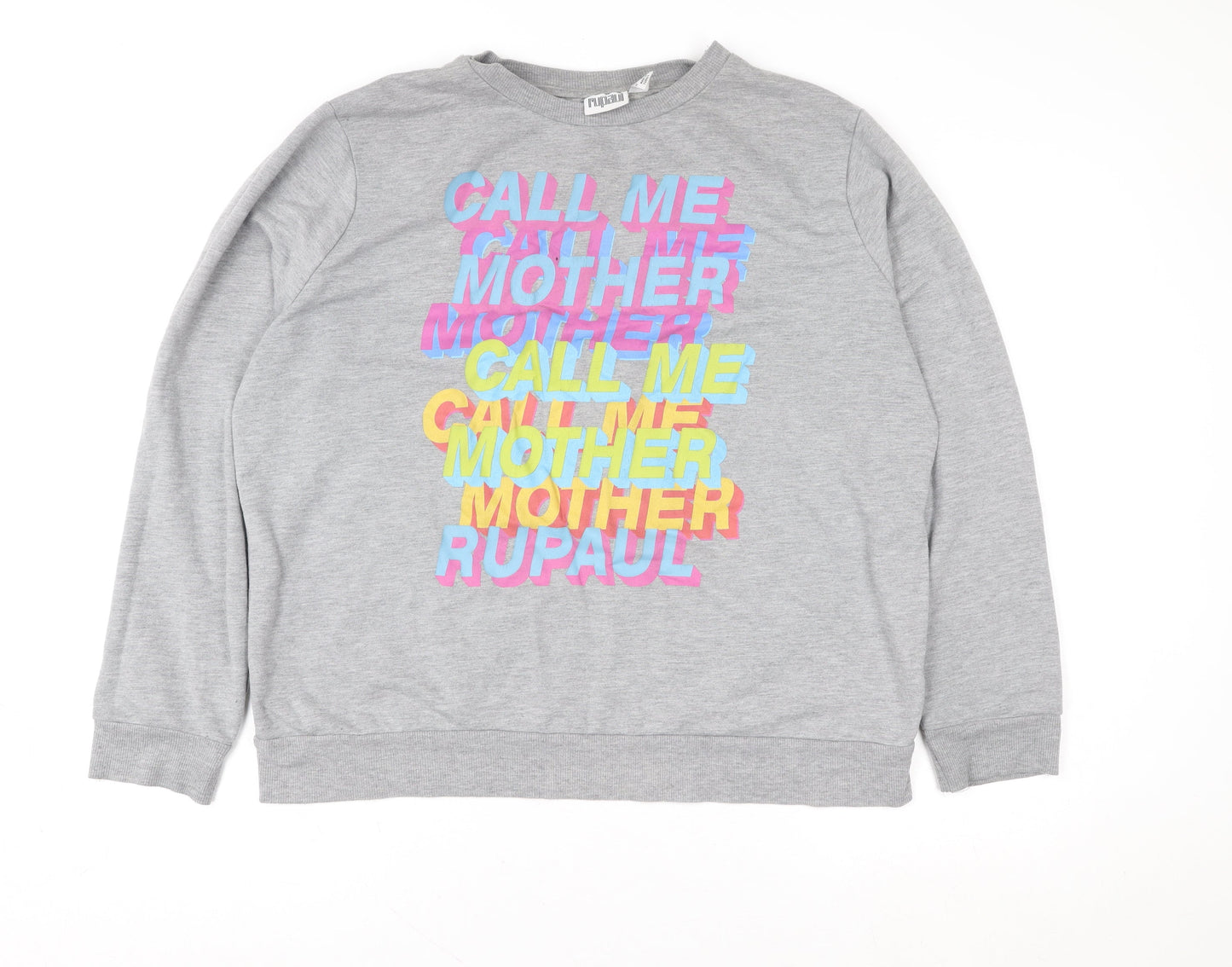 Womens UK Size L Primark Grey Pullover Sweatshirt