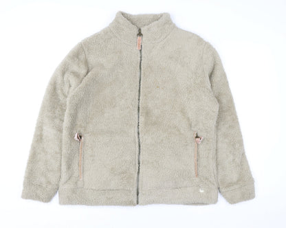 Womens UK Size M Country Rose Beige Full Zip Sweatshirt