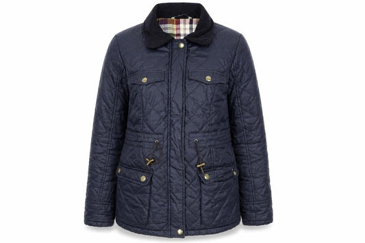 Womens UK Size 8 TU Blue Quilted Coat