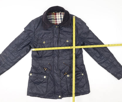 Womens UK Size 8 TU Blue Quilted Coat