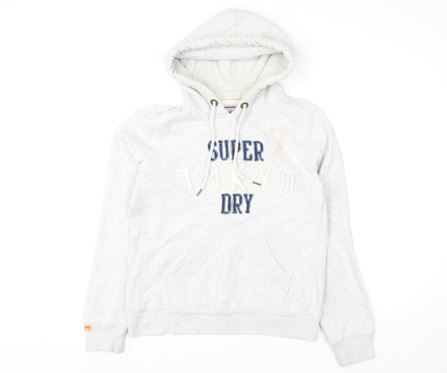 Womens UK Size L Superdry Grey Pullover Hoodie