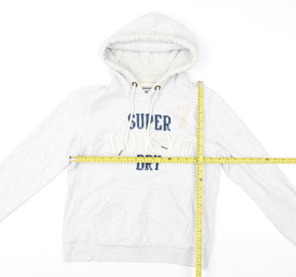 Womens UK Size L Superdry Grey Pullover Hoodie