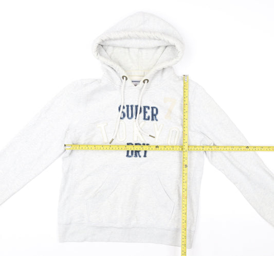 Womens UK Size L Superdry Grey Pullover Hoodie