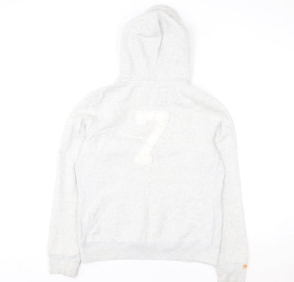 Womens UK Size L Superdry Grey Pullover Hoodie