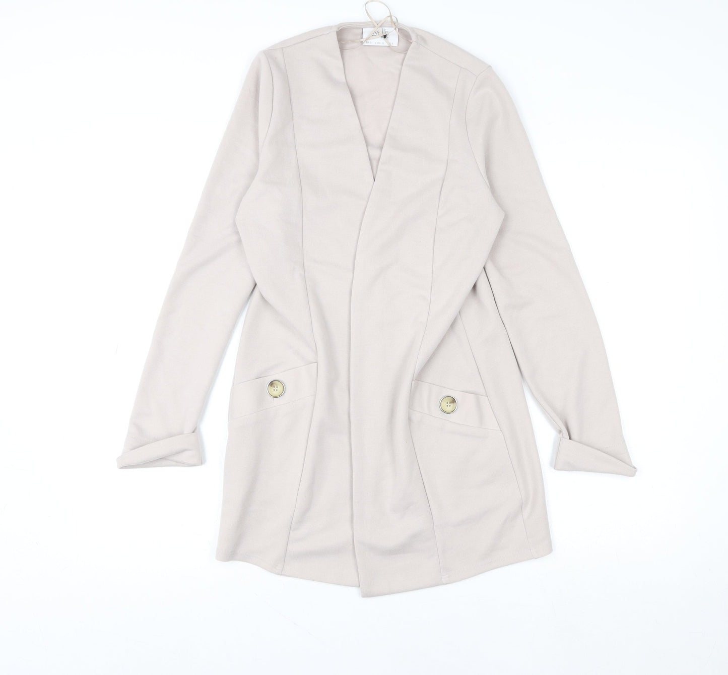 Womens UK Size 8 Wallis Beige Cardigan Jumper