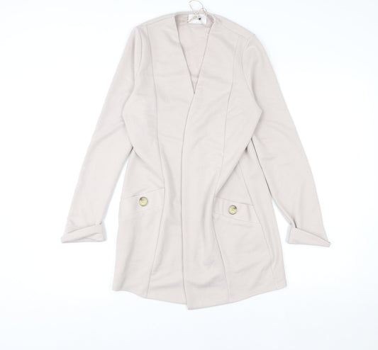 Womens UK Size 8 Wallis Beige Cardigan Jumper