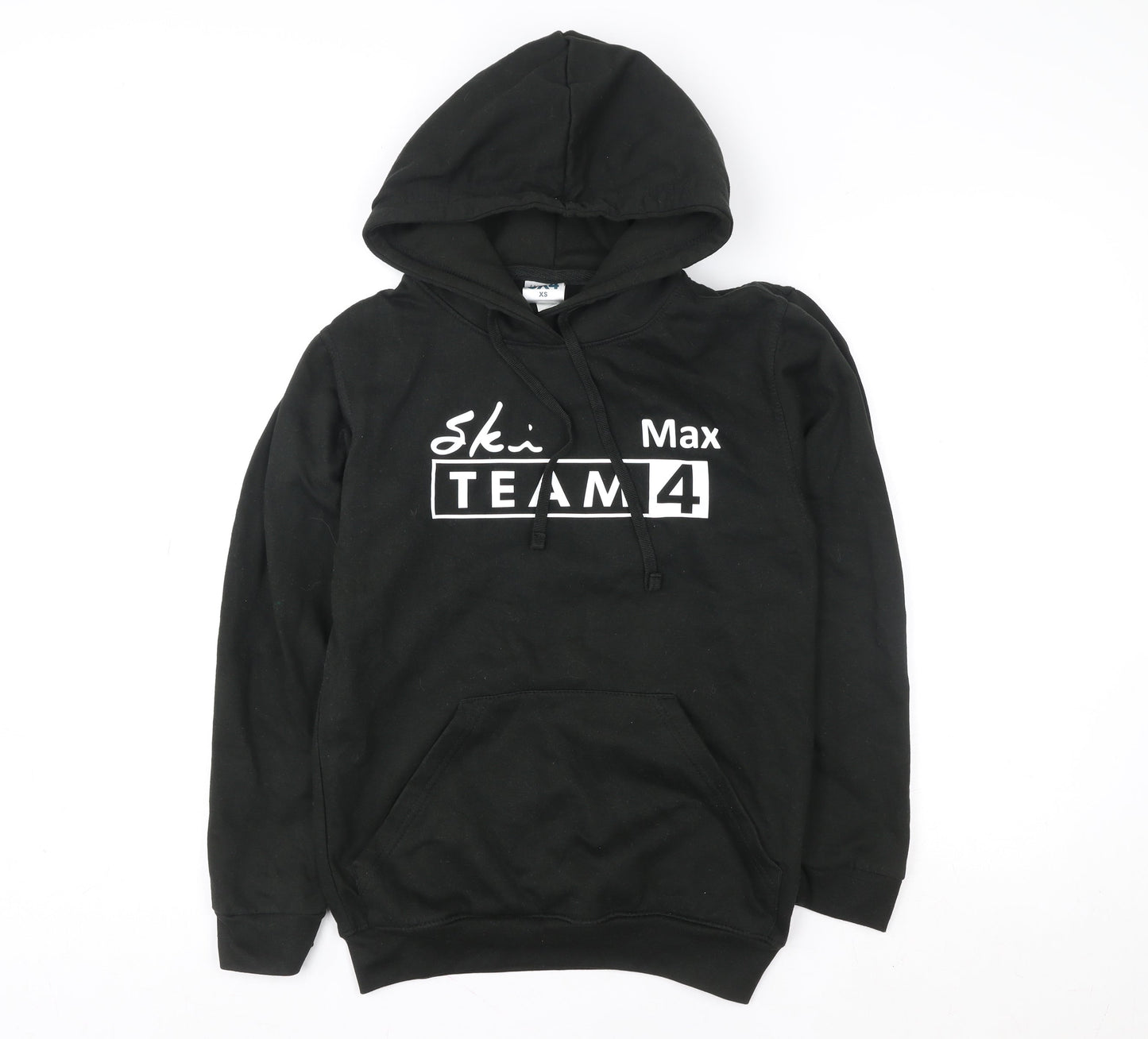 Mens UK Size XS Uneek Black Pullover Hoodie