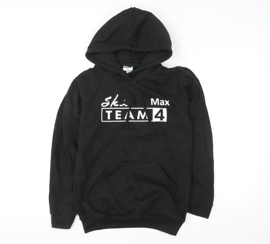 Mens UK Size XS Uneek Black Pullover Hoodie