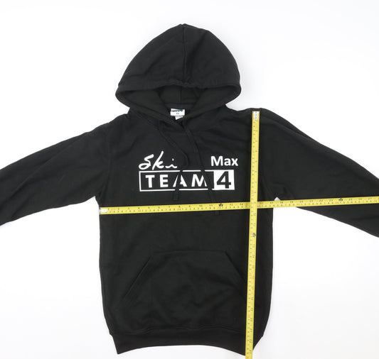 Mens UK Size XS Uneek Black Pullover Hoodie