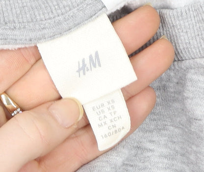 Womens UK Size XS H&M Grey Pullover Sweatshirt