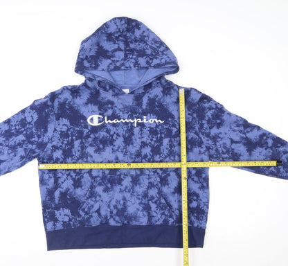 Womens UK Size L Champion Blue Pullover Hoodie