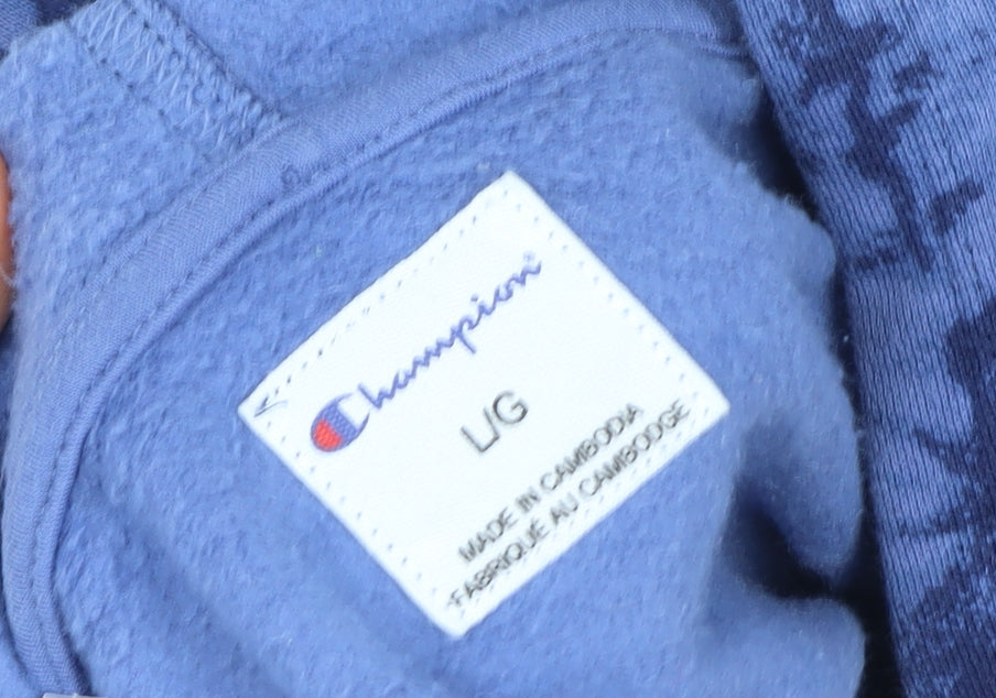 Womens UK Size L Champion Blue Pullover Hoodie