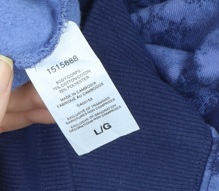 Womens UK Size L Champion Blue Pullover Hoodie
