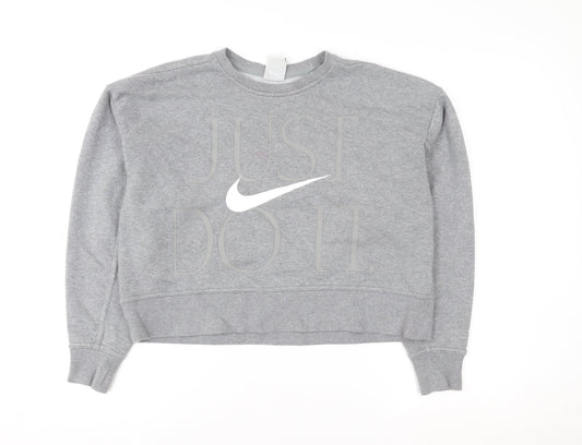Womens UK Size XS Nike Grey Pullover Sweatshirt