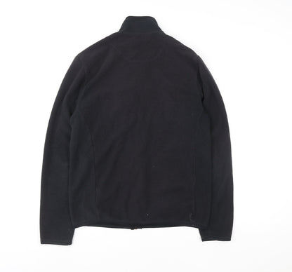 Womens UK Size S Marks and Spencer Black Full Zip Sweatshirt