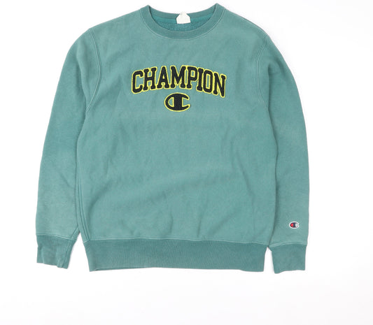 Womens UK Size S Champion Green Pullover Sweatshirt