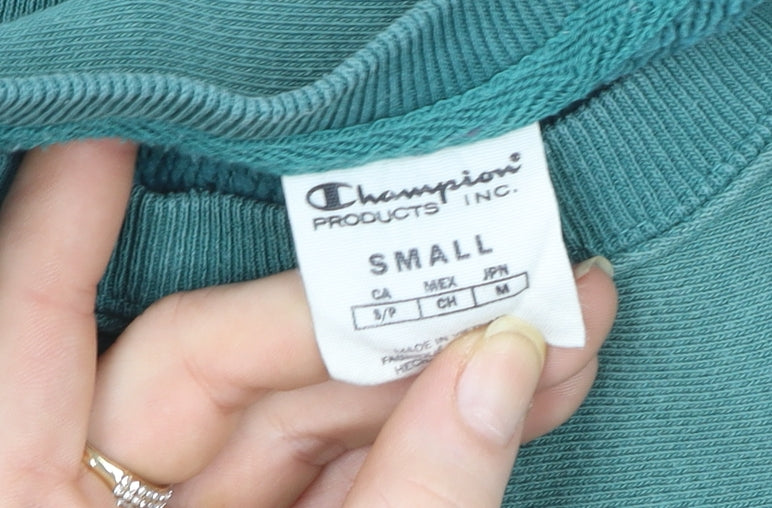 Womens UK Size S Champion Green Pullover Sweatshirt