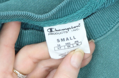 Womens UK Size S Champion Green Pullover Sweatshirt