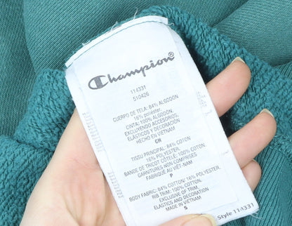 Womens UK Size S Champion Green Pullover Sweatshirt