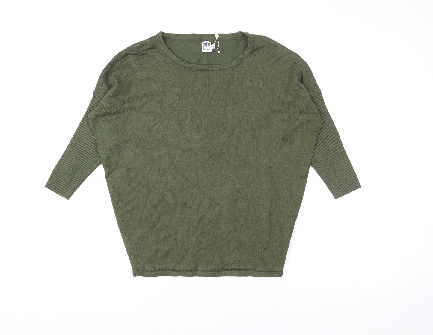 Womens UK Size S Saint Tropez Green Pullover Sweatshirt