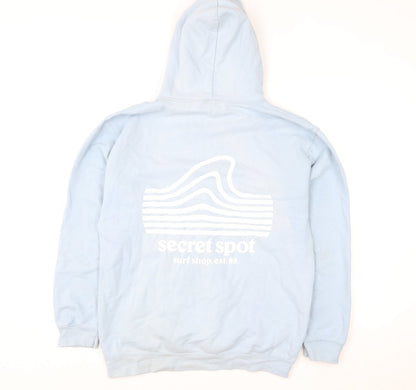 Womens UK Size M Secret Spot Blue Pullover Hoodie